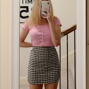 Free People Gingham Skirt